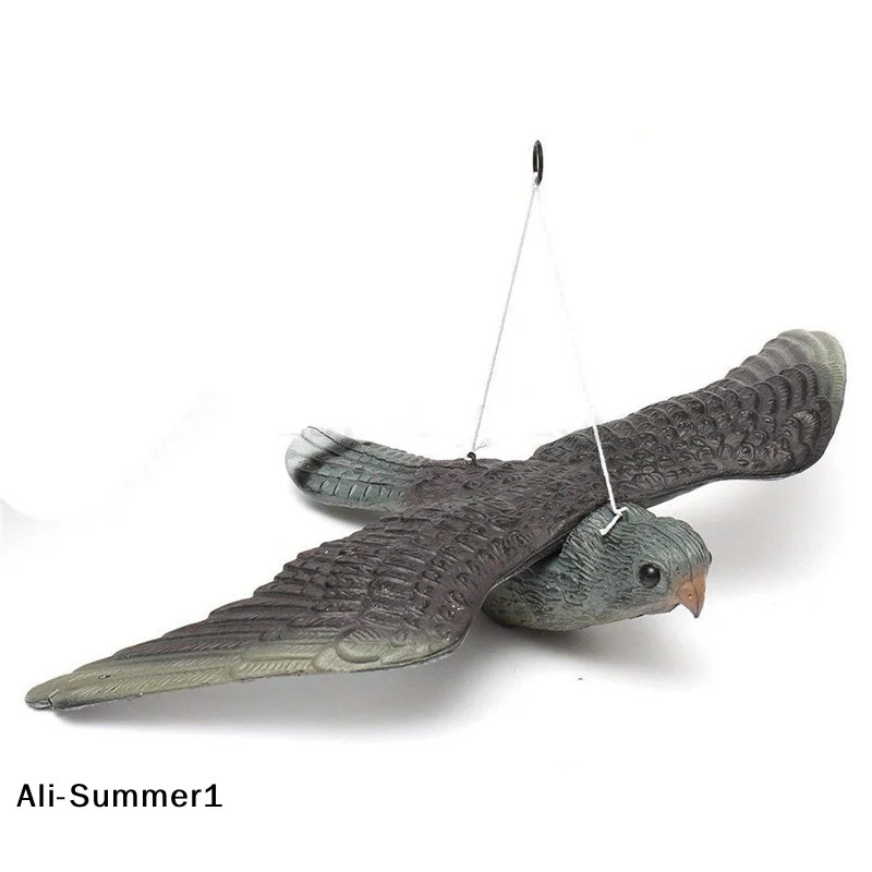 【E】1pc Realistic Flying Bird Hawk Pigeon Decoy Pest Control Garden Scarer Scarecrow