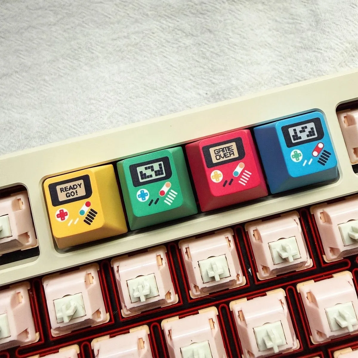 Custom Personalized Keycaps PBT Material Cherry Profile (R4) Compatible with Mechanical Keyboards