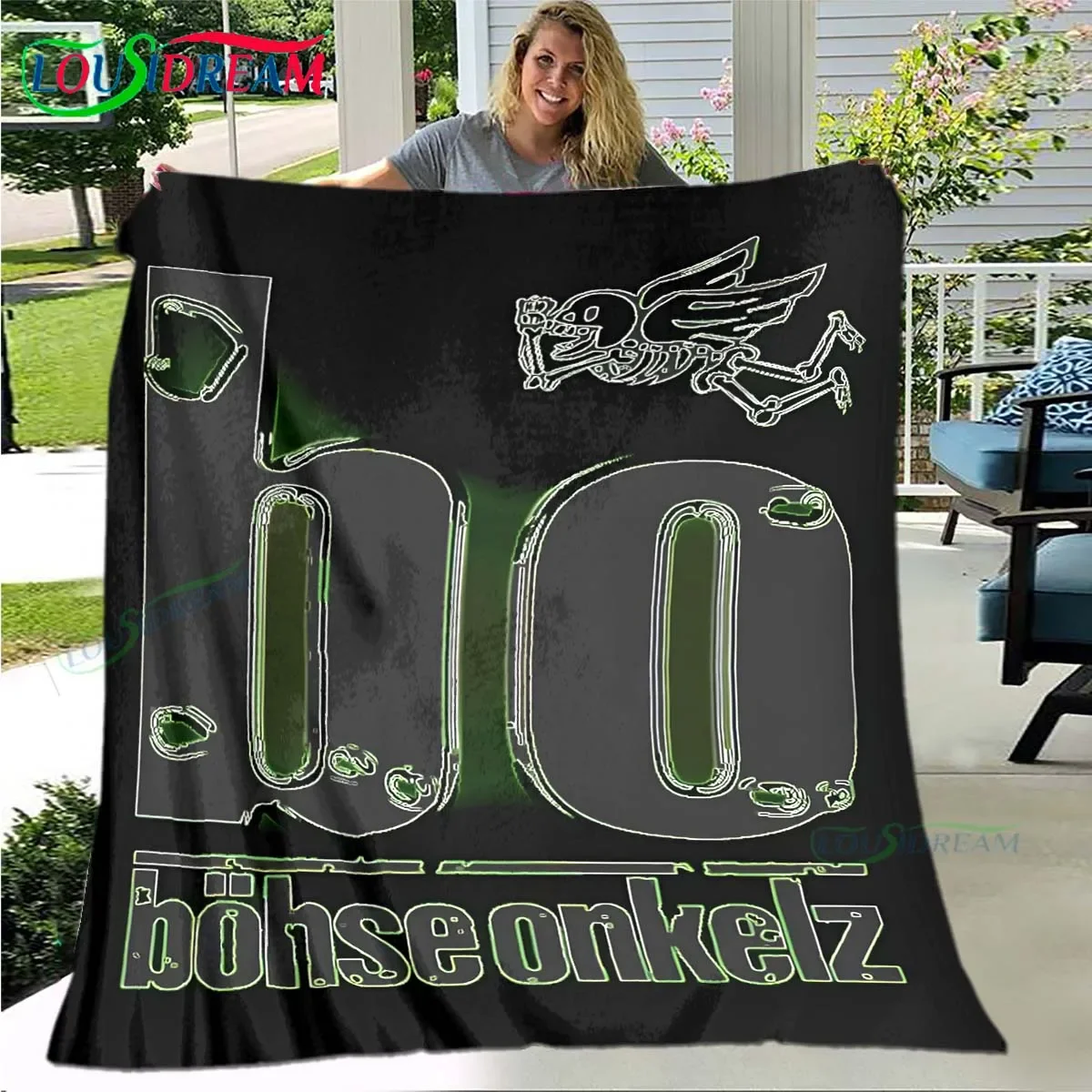 

Germany B-Bohse-Onkelz Blanket,Flannel Throw Blanket for Home Bedroom Bed Sofa Picnic Office Hiking Leisure Nap Birthday Gift