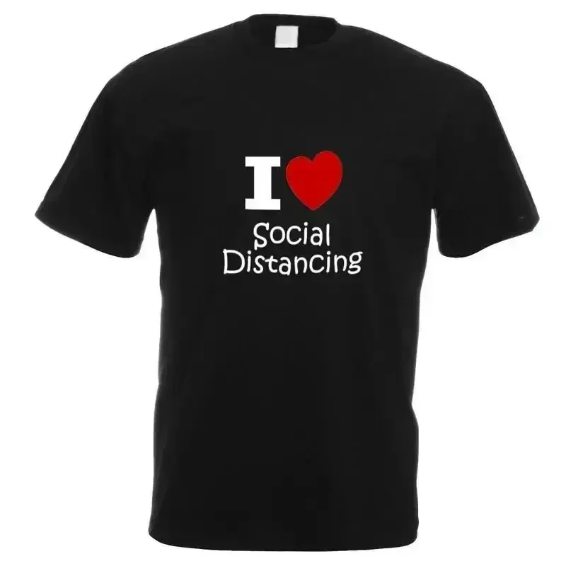 I Love Social Distancing Mens Black T Shirt Xtsn205