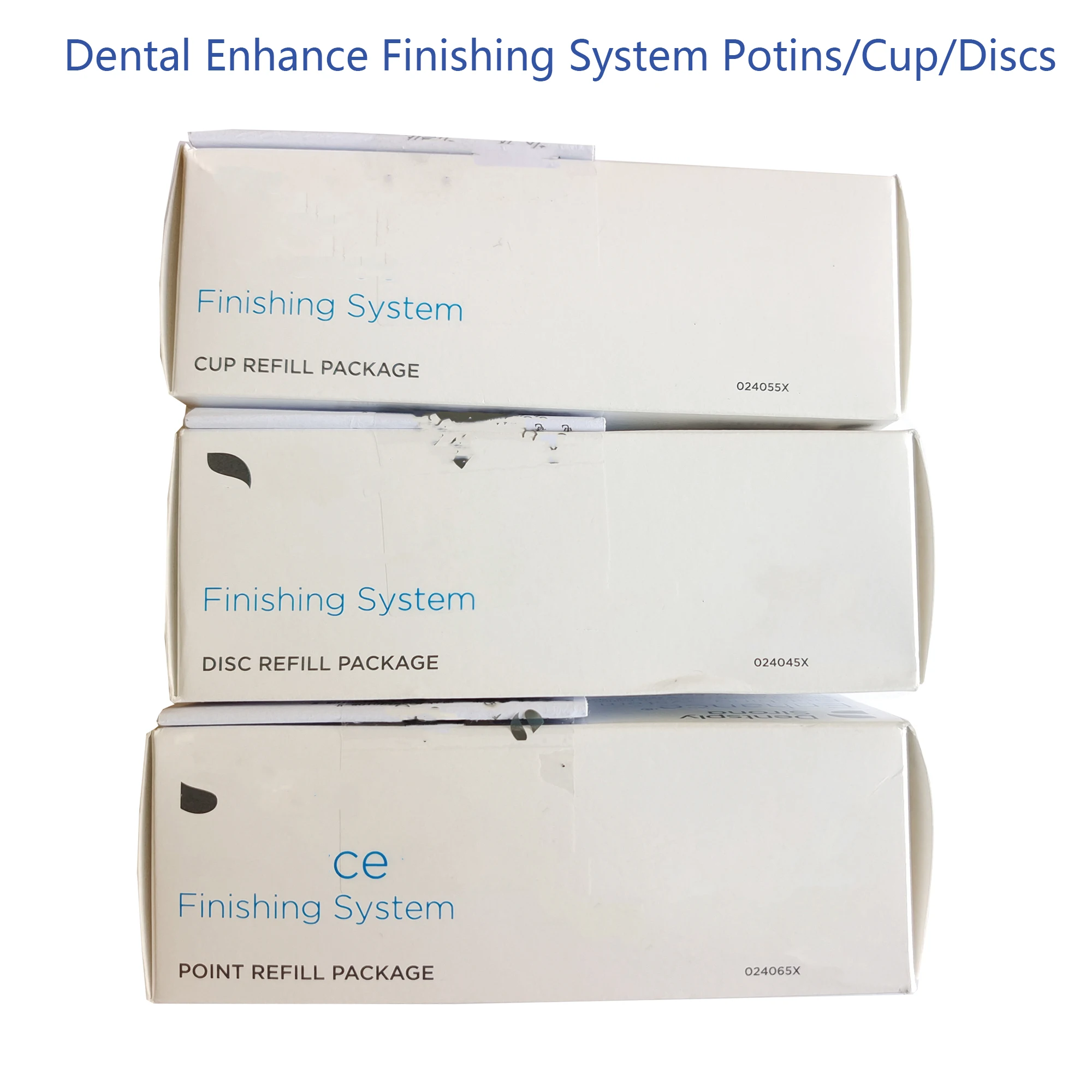 Novo 1 caixa de discos de polimento dental, copos de acabamento de polimento, melhora pontos de polimento dental, restauração composta