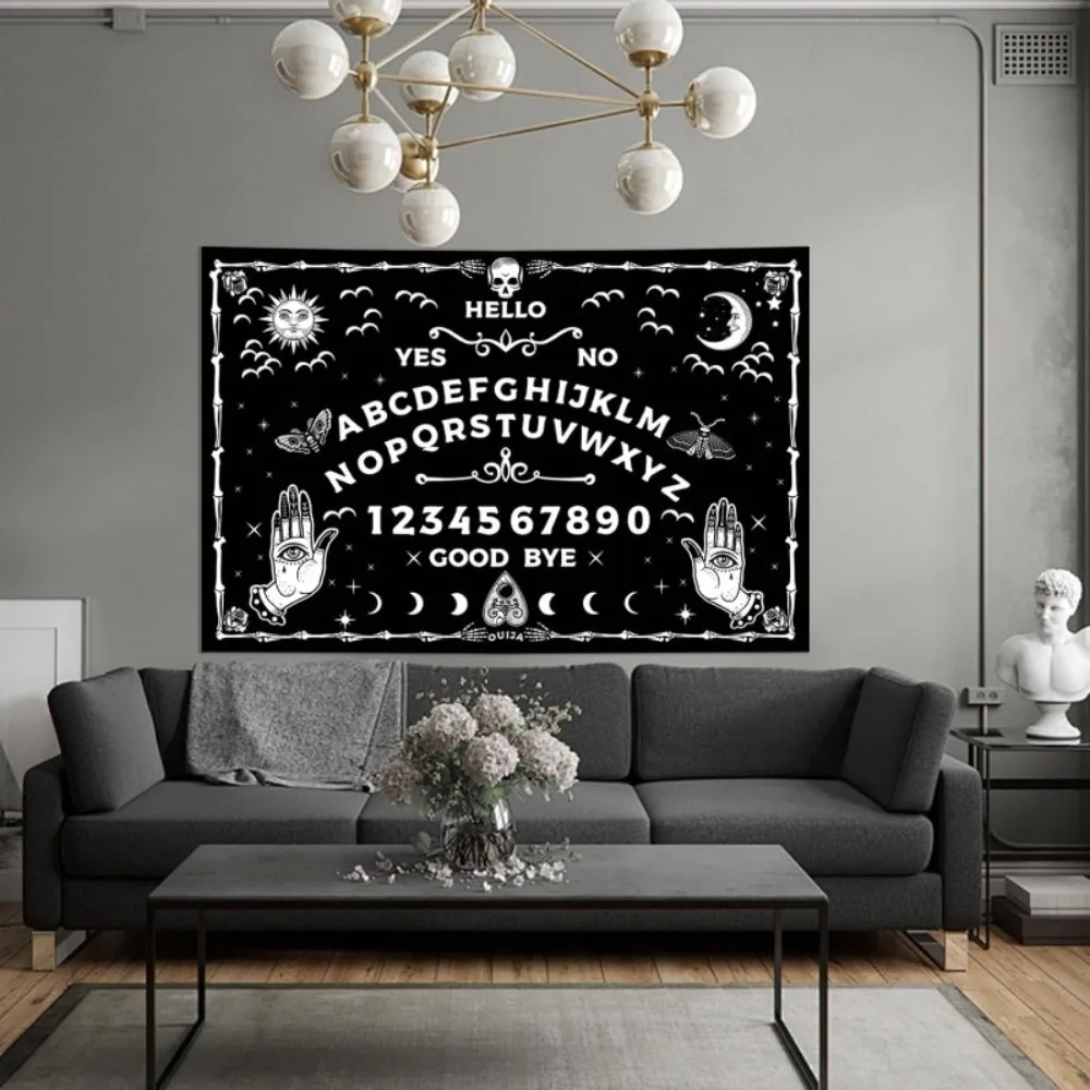 Gothic Ouija Board Tapestry Multiple Sizes HD Sublimation Print Magic Eye Witch Skull 100 Polyester Washable Bedroom Living