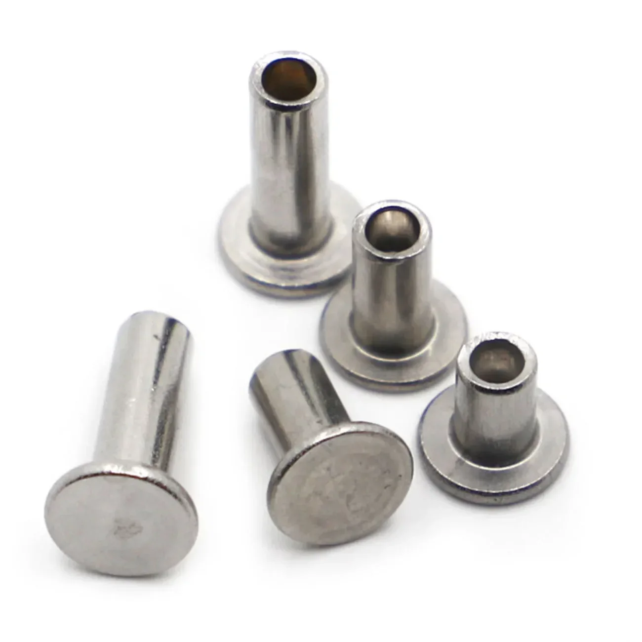 M2 M2.5 M3 M4 M5 A2-70 304 Stainless Steel Flat Truss Head Semi-hollow Rivet Socket Shank Semi-tubuler Bolts GB875