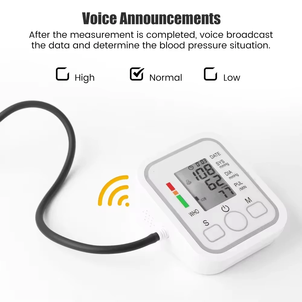ABX-Tensiomètre numérique automatique ARM, sphygmomanomètre, tonomcirculation, tensiomètre, fréquence cardiaque, pouls, BP, voix