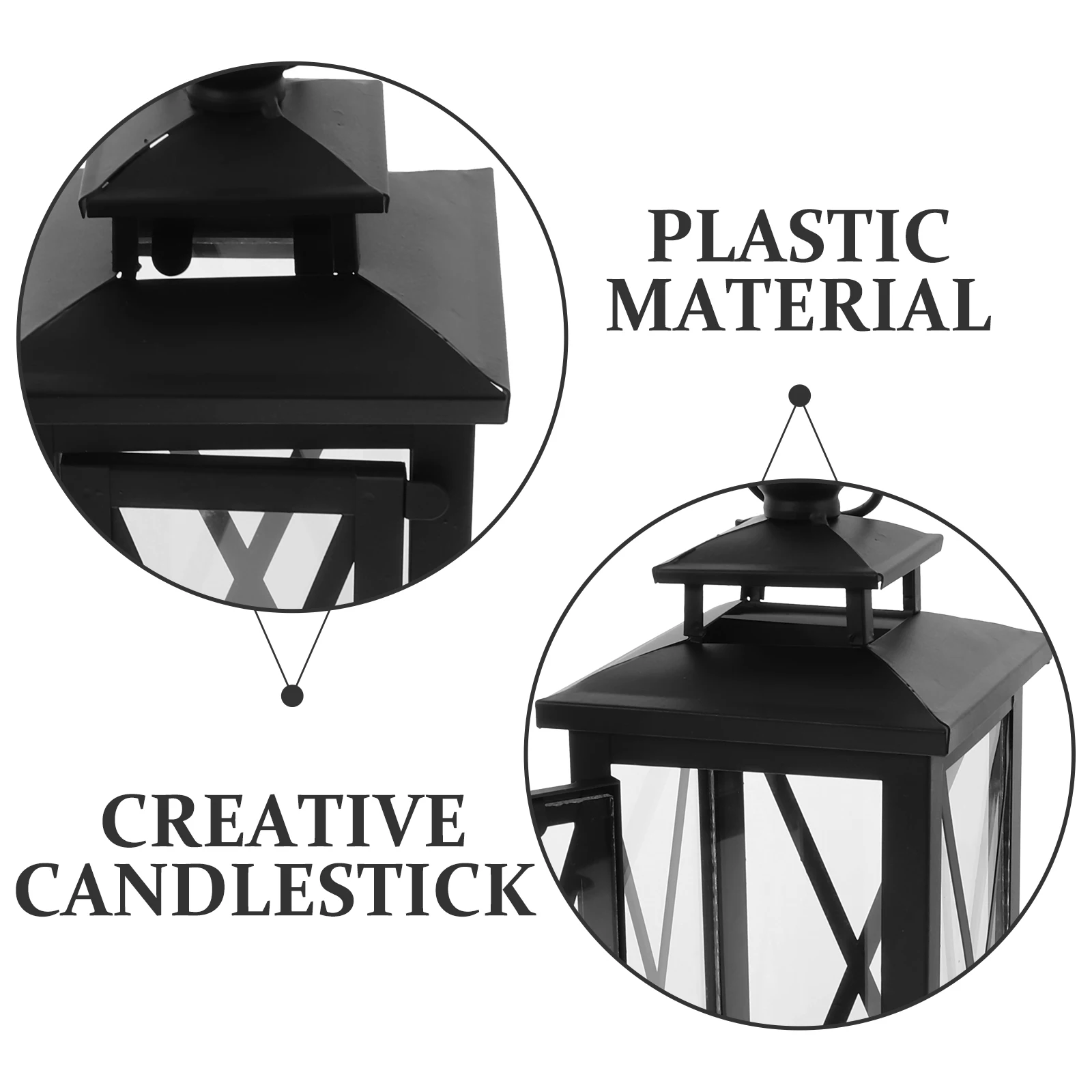 

1 pc Iron Candlestick Retro Windproof Storm Lantern For Home Decor Wedding Adornment Outdoor Indoor Use Metal