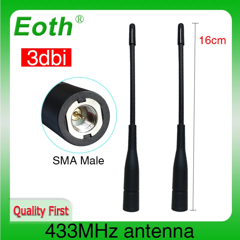 Antena Eoth 433 MHz z złączem SMA Male, antena 433 MHz, antena kierunkowa, wodoodporna antena IOT do walkie-talkie bezprzewodowego.