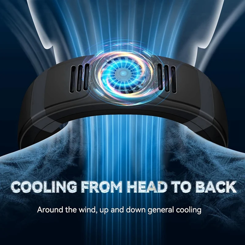 F4S-cNeck Air Conditioner Portable Neck Fan Rechargeable Bladeless Neck Fans That Blow Cold Air Personal Cooler