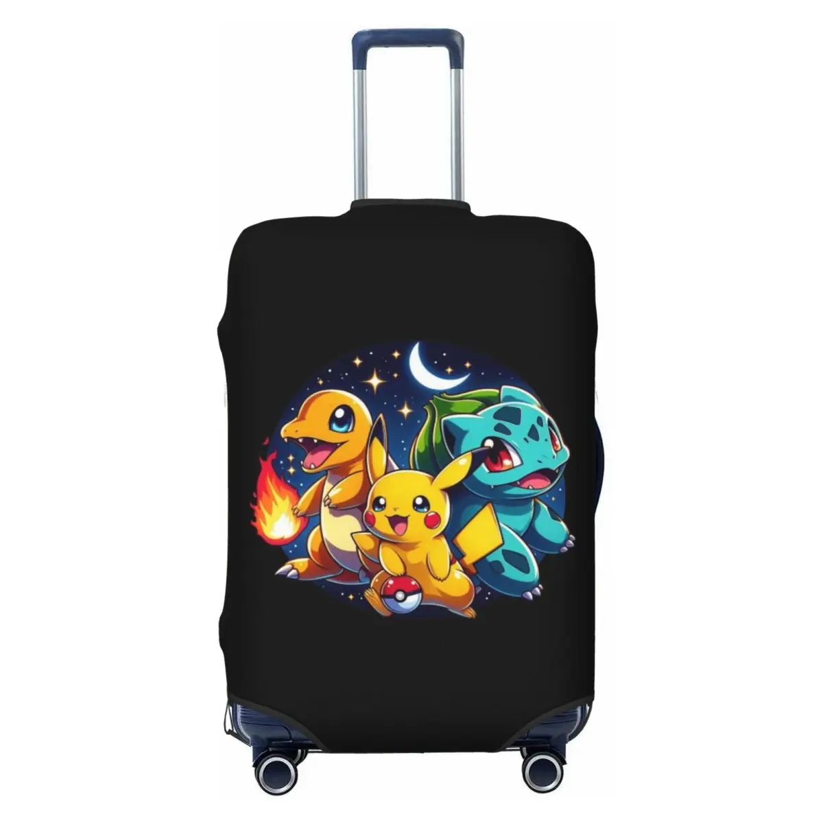 

Custom Bikachus Cartoon Luggage Cover Elastic Travel Suitcase Protective Covers Fits 18-32 Inch