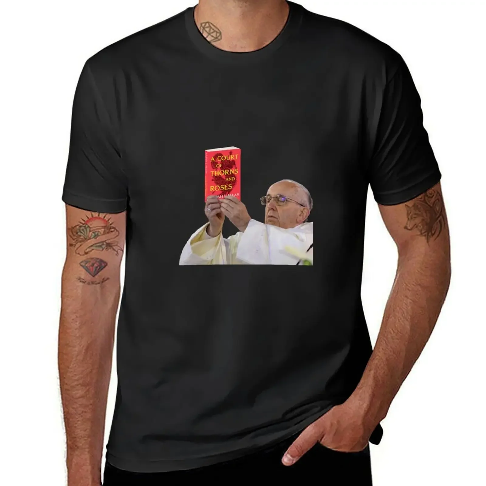 A Court Of Thorns And Roses Pope Meme T-Shirt anime clothes quick drying for a boy graphic t shirt vintage men clothes