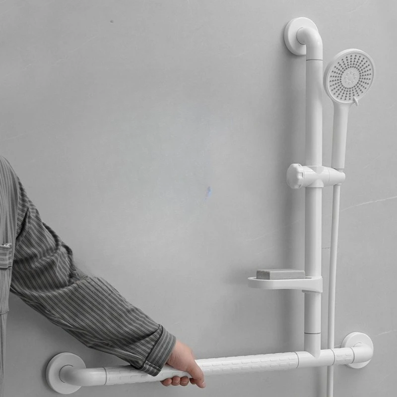 

‌T-Handle Bathroom Safety Rail, Adjustable Anti-Slip Support Stand, L-Shaped Shower Holder, Waterproof Heated Towel Rack