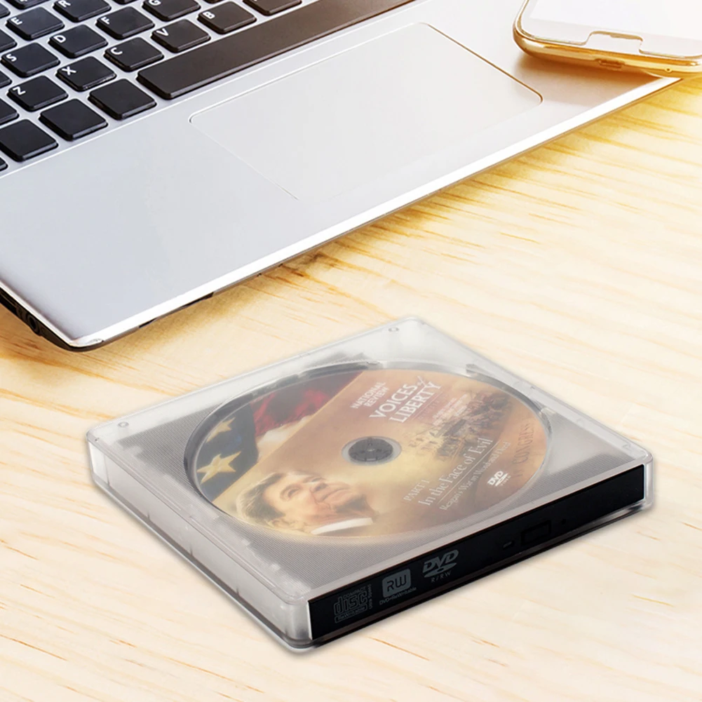 Portable CD/DVD Drive USB 3.0 CD Recorder Type C Interface Optical Disc Writer for Video Music Play for Game System Installation