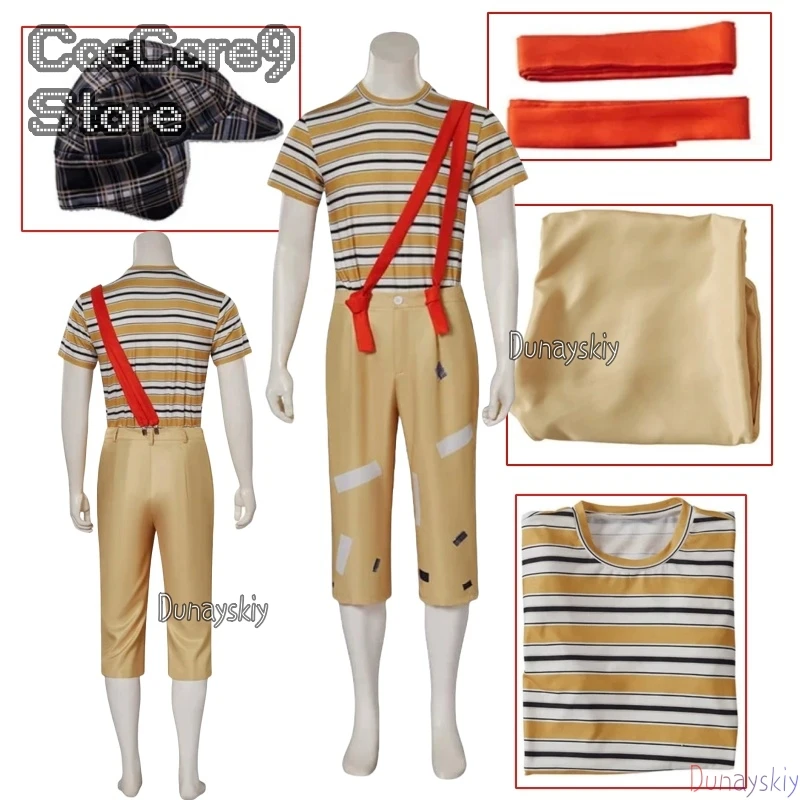 

Костюм Очо для косплея, футболка в полоску, брюки, шляпа, полный комплект, ТВ-наряды, мужская одежда для Хэллоуина, карнавала, вечеринки, ролевых игр