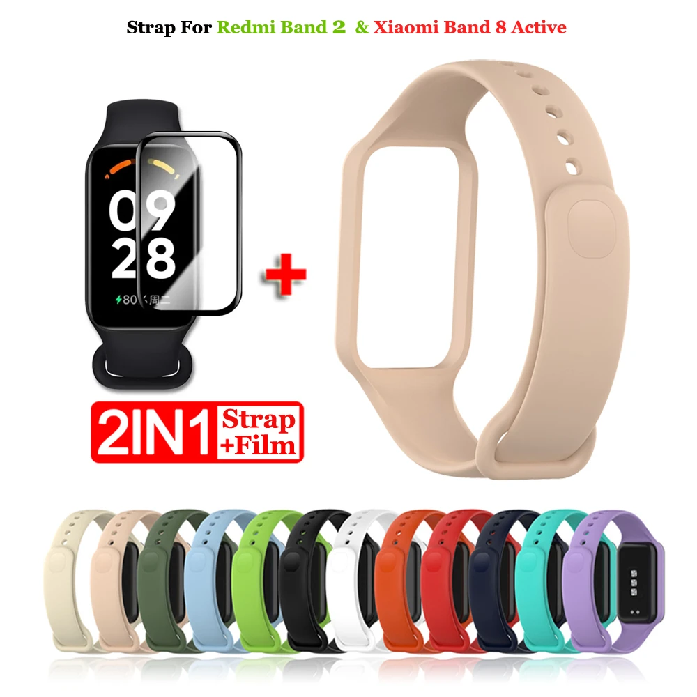 Bracelet de remplacement pour Redmi Smart Band 2, en Silicone, pour Xiaomi Smart Band 8, Bracelet actif