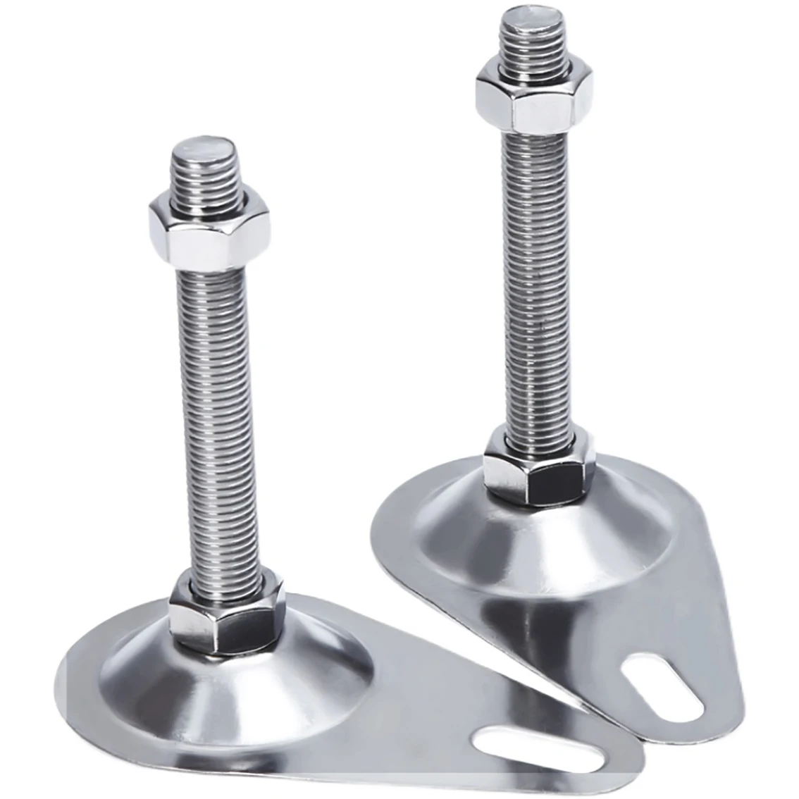 1Pc M16-24 Stainless Steel Adjustment Foot Cup with Hole Chassis Thread Length Articulated Leveling Foot for Furniture Pipe Rack