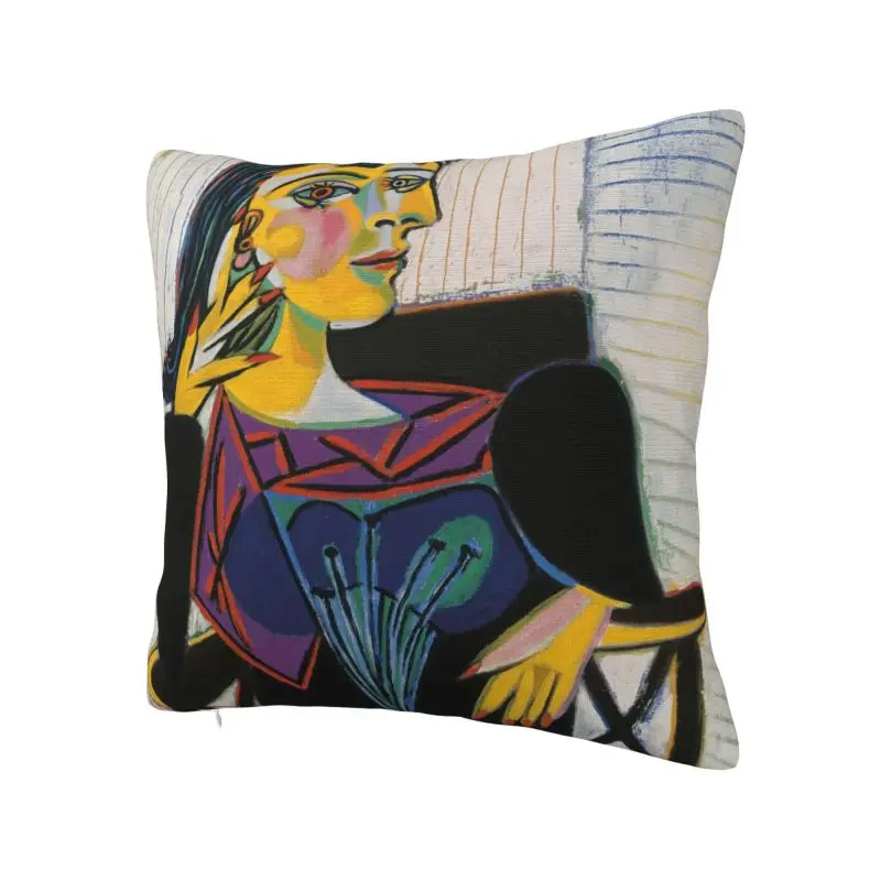 Portrait Of Dora Maar Throw Pillow for Sofa Pablo Picasso Luxury Cushion Cover Square Pillowcase