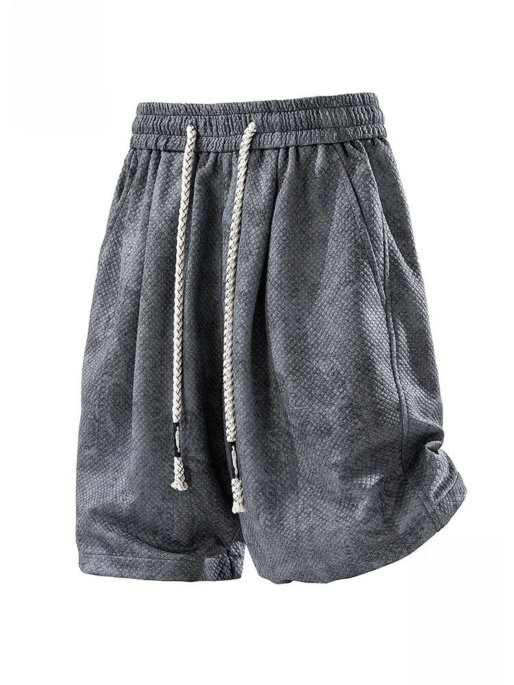 

PaulFrank Ice Silk Quick Dry Loose Fit Dyed Shorts Men Summer Thin American Style Casual Loose Shorts Straight Leg Pants