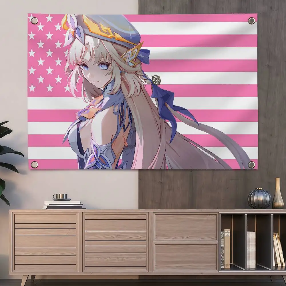 Genshin Impact Nicole America 150x200cm 60x90cm Flag Decoration Outdoor Picnic Party Home Camping Party Art Hanging Banner