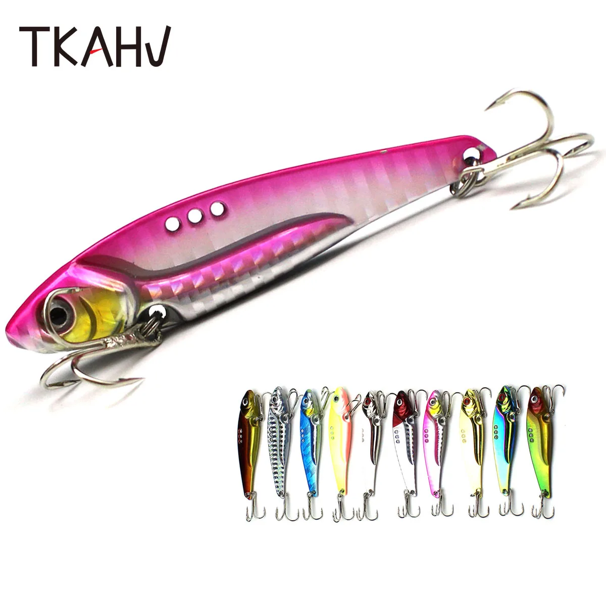 

TKAHV 1 PC 3g - 18g Vibration Fishing Lure Blade Crankbait Metal VIB Spoon Bait Trout Bass Artificial Spinner Bass Tuna Swimbait