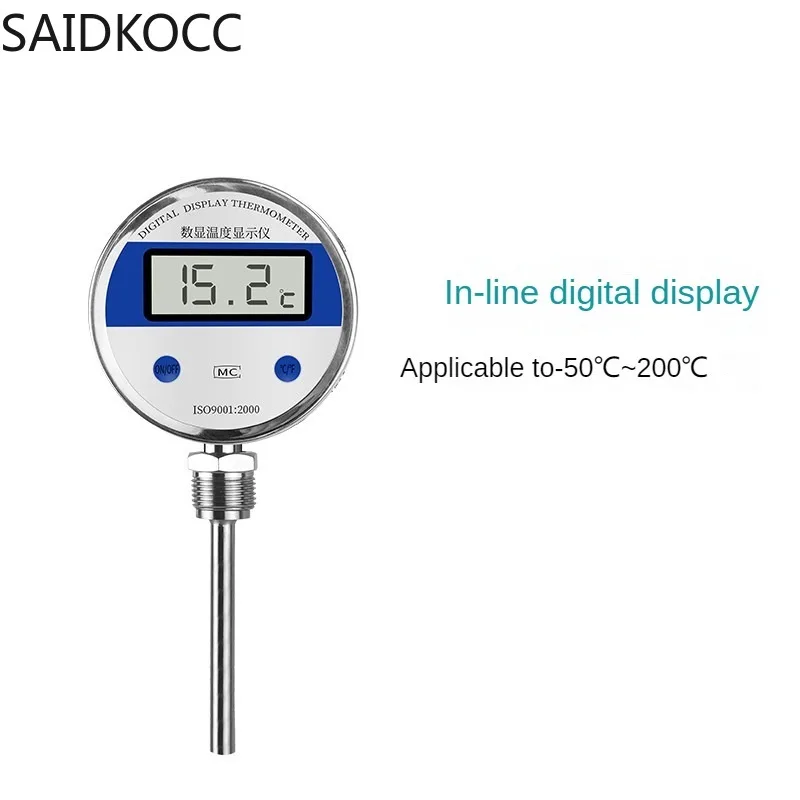 High temperature resistant direct insertion handheld digital thermometer with probe for water measurement