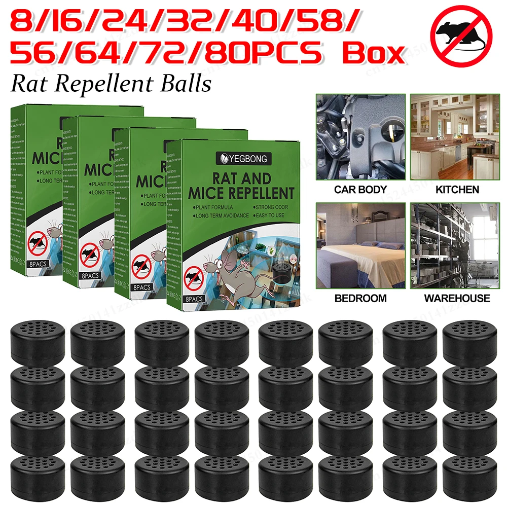 8Pcs/Set Keep Mice Out For House Peppermint Oil For Mice And Rats Mouse Squirrel For Home Garages RV Closets Trucks Car Engines
