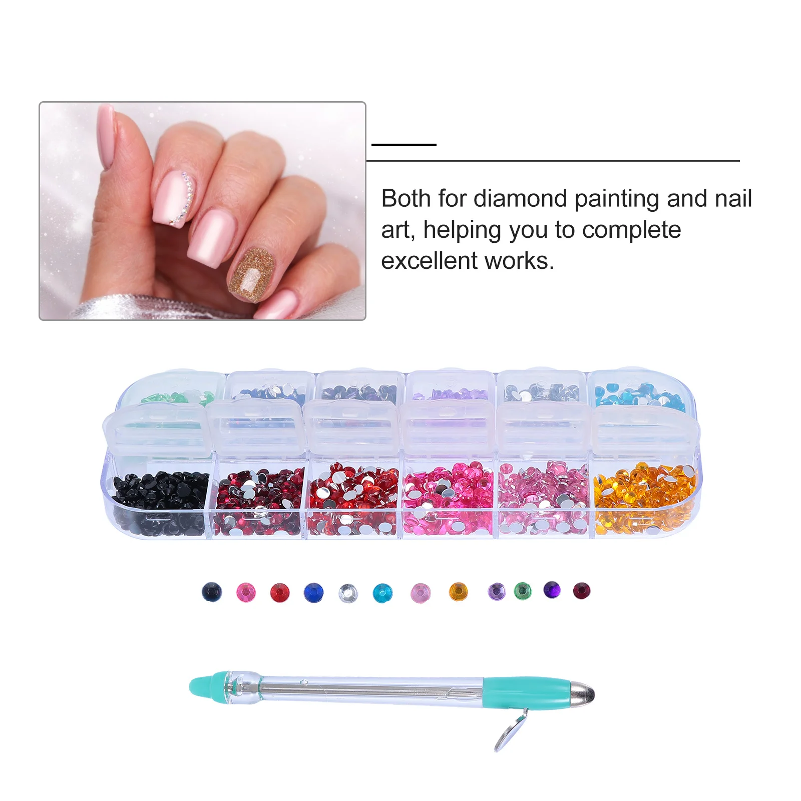 

1Set DIY Diamond Craft Point Drill Pen Kit Professional Manual Rhinestone Painting Tool for Nail Art DIY Handicraft Pens