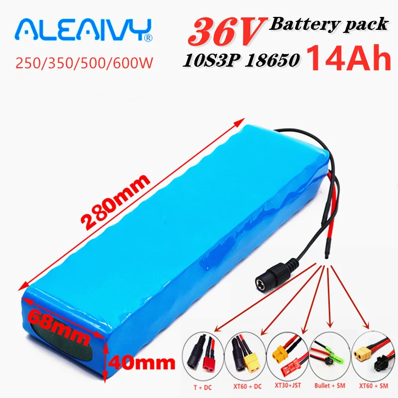 

10S3P 36V 14Ah Battery Pack – 18650 Li-ion Batteries 350W 500W for High Power Electric Scooter, Motorcycle & Scooter