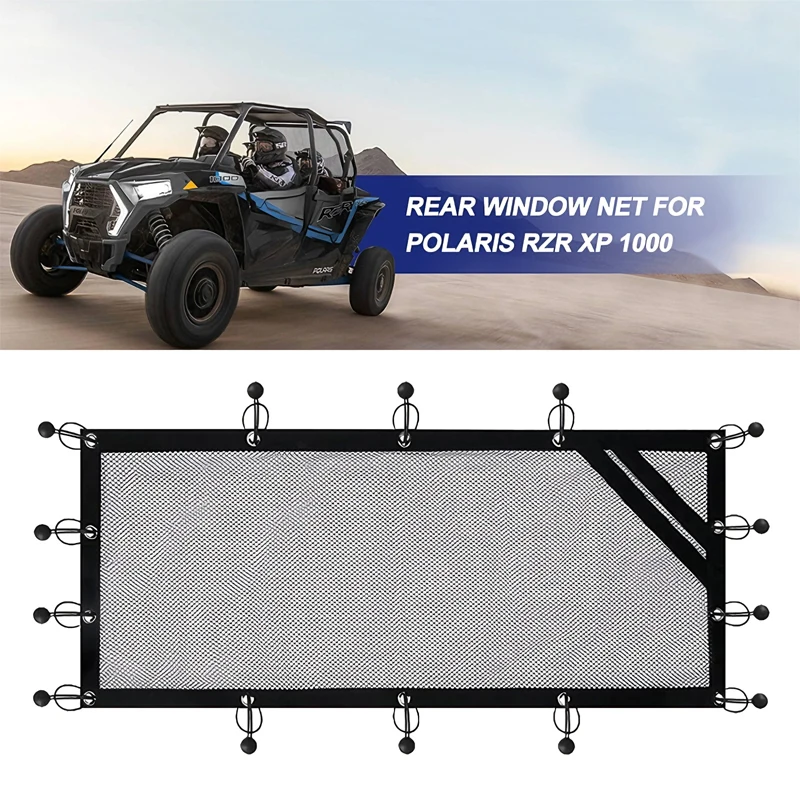 

Polaris RZR Rear Window Mesh Net Dust-Proof & UV50+ Sunshade For RZR 570 800 1000 900 RZR XP Turbo 2015-2022 RZR XP 1000