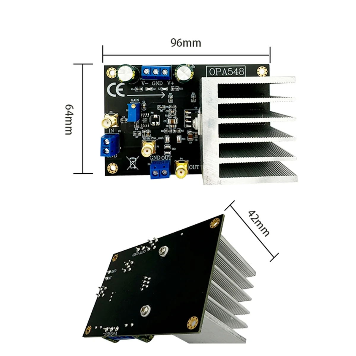 AU47-OPA548 Module Power Operational Amplifier Current Amplifier 3A Continuous Current Wide Output Voltage Swing Demo Board