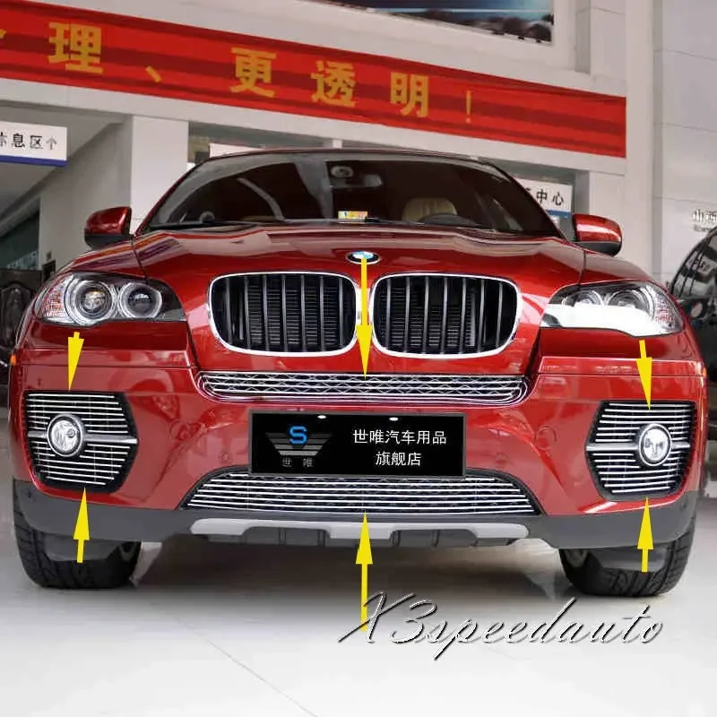 

Для BMW X6 2008 2009 2010 2011 решетка для гриля передний центральный гоночный чехол Высокое качество Новый алюминиевый сплав