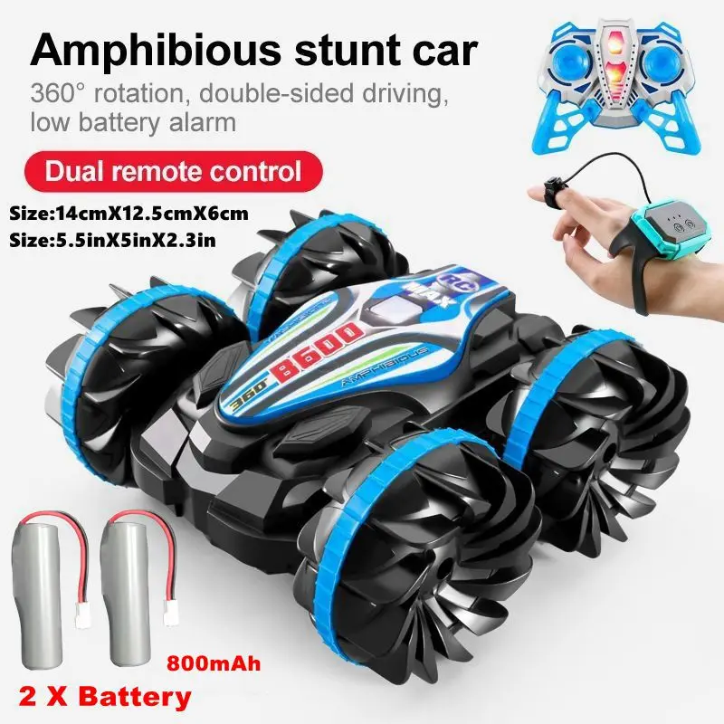 Amfibische RC Auto Afstandsbediening Stunt Auto Voertuig Dubbelzijdig Flip Radio 4WD Drift Off Road Outdoor Speelgoed voor Jongen kinderen Gift