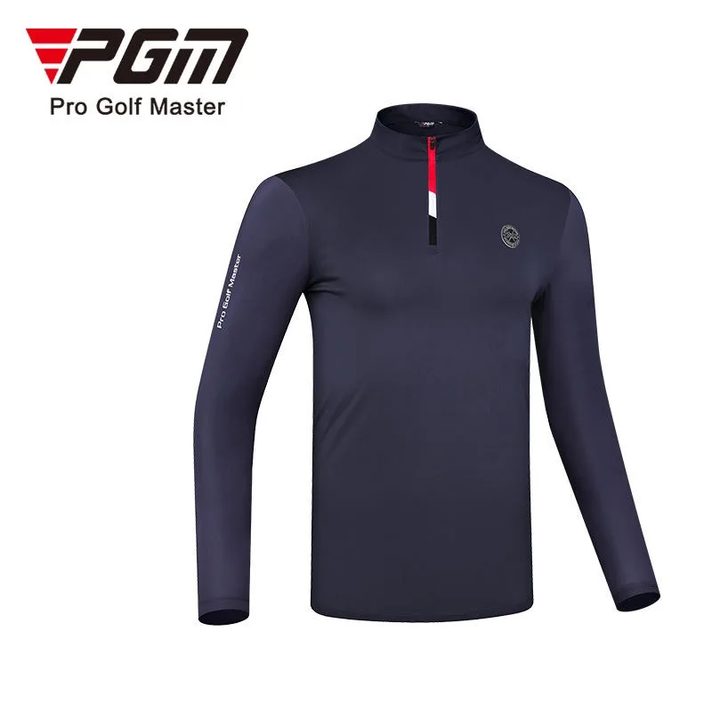 PGM Men\'s Golf Wear Summer Men\'s Shirts Casual Long Sleeve T-shirt Golf Sportswear  Summer Ice Silk Sunscreen Sports Top YF589