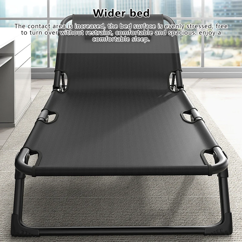 Household Folding Bed Lounge Chair Single Person Lunch Break Bed Outdoor Self Driving Trip Simple Oxford Cloth Folding Bed