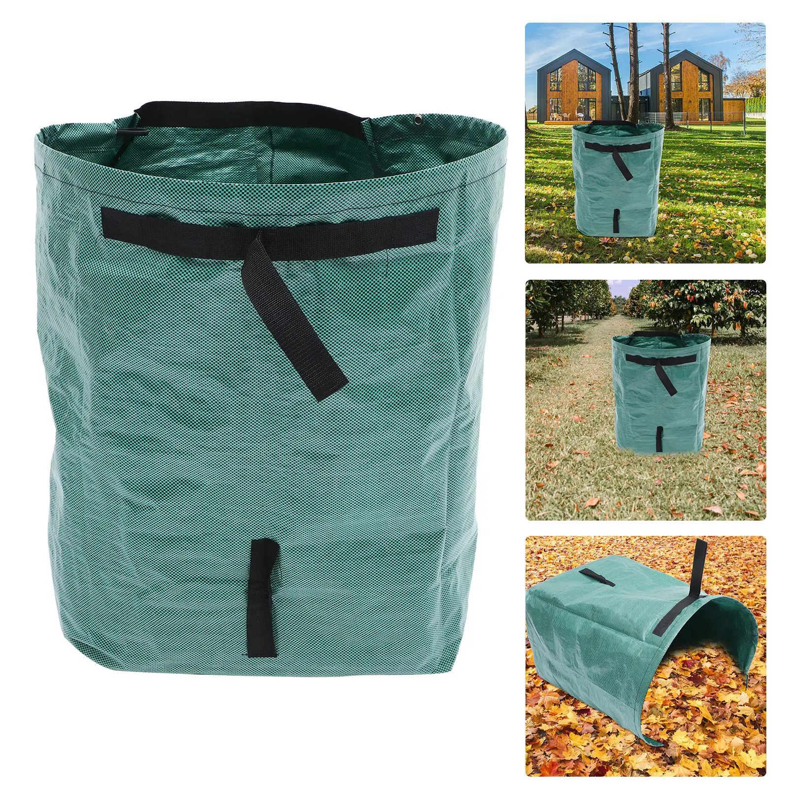Large Large Capacity Semicircular Garden Leaf Bag Lawn Yard Waste Collector Dustpan Style Debris Bag Outdoor Leaf Bagger Patio Trash - Aliexpress Deal