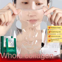 5 pz * 30ml Tiktok vendita calda alghe collagene riempimento maschera di cristallo rifornimento gelatina di frutta pelle maschera trasparente maschera per la cura della pelle