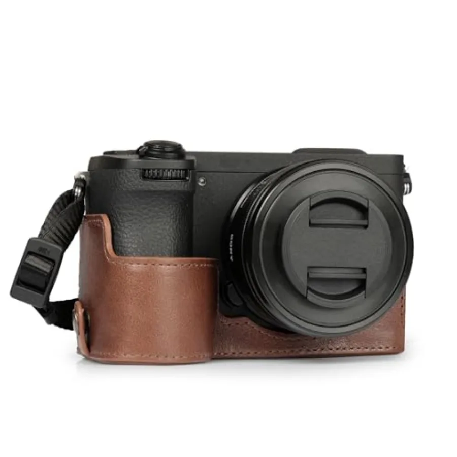 

Genuine Leather Camera Case for Sony Alpha a6700 - Stylish and Protective