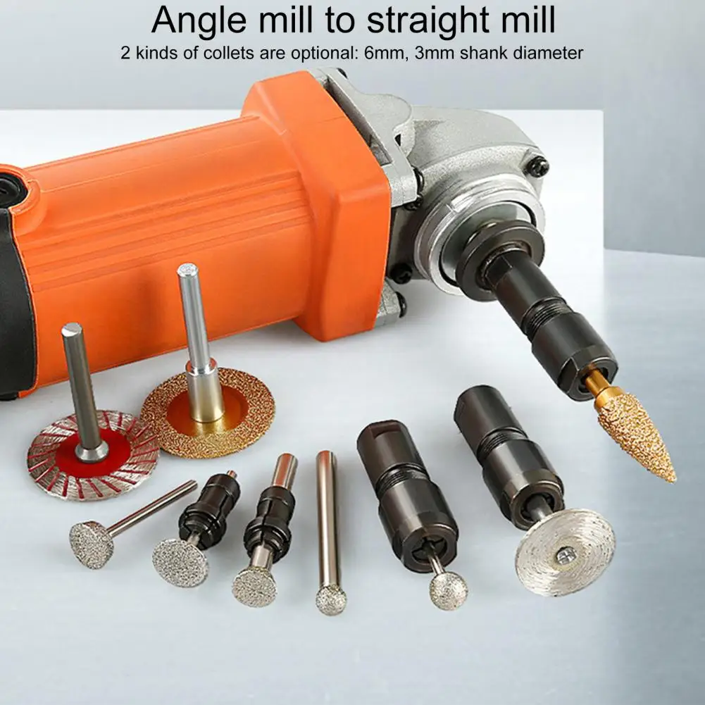 Wide Compatibility Angle Grinder Adapter Universal Fit Angle Grinder to Straight Grinder Adapter Accessories High for 3mm/6mm