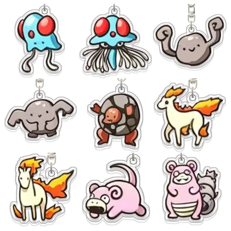 

Оригинальный акриловый брелок-подвеска ручной работы с персонажами Покемонов: Понита, Слоупоук, Слоубро, Тентакул, Кабуто, Гример, Омастар. Милый мультяшный аниме-подарок.