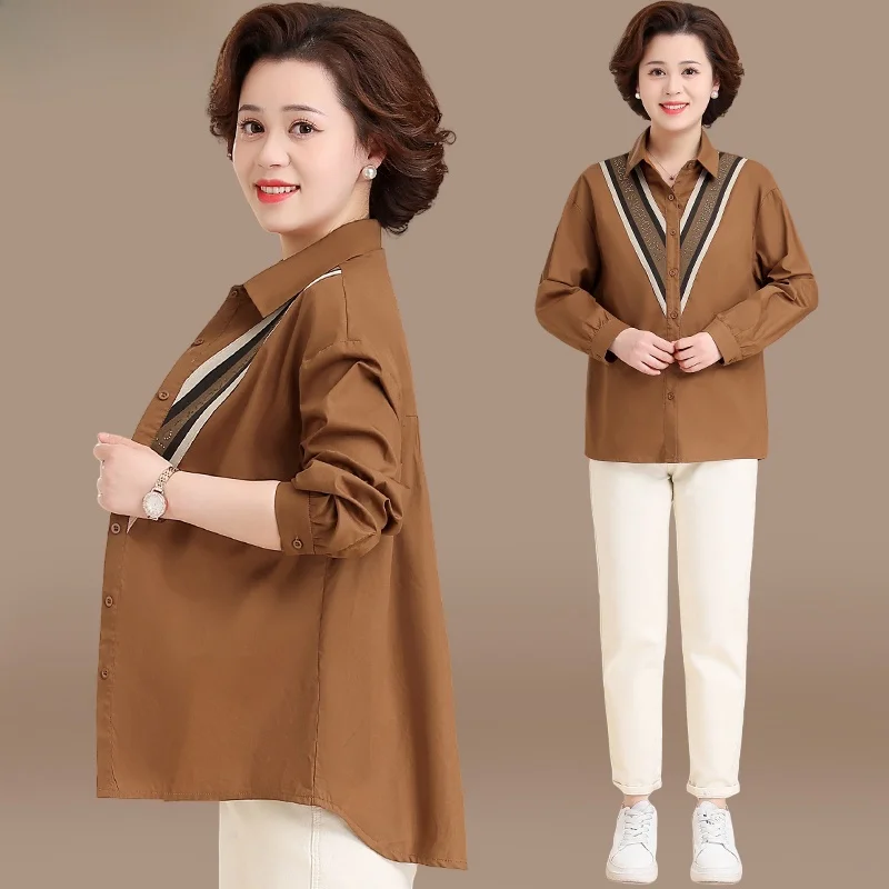 

Fashionable Spring Autumn Women's Casual Thin Outerwear Open Cardigan Comfortable Loose Fit Polyester Jacket for Middle-Aged ...
