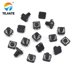 Vertical 4-pin touch button micro switch 12x12x4.3/5/6/7/8/9/10/11/12/16mm plug-in