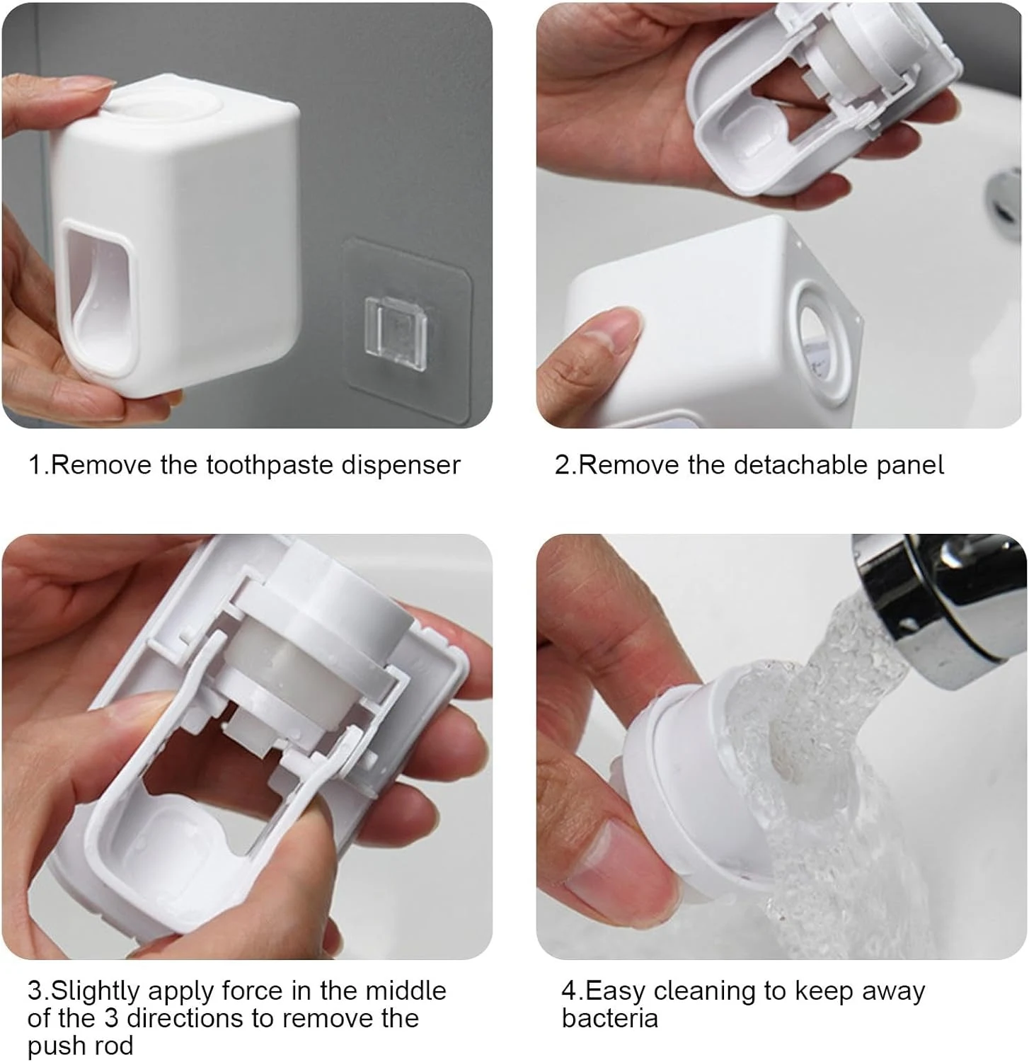 Dispensador automático de pasta de dientes para pared