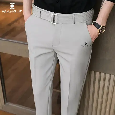새로운 봄/여름 인기 골프 남성 통기성 골프 바지, W 앵글 고품질 캐주얼 바지, 세련된 탄성 골프 바지