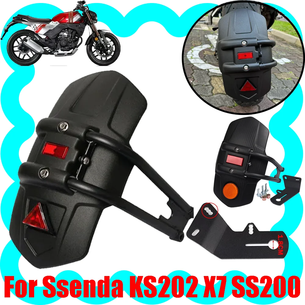 Accesorios para Motocicleta Ssenda KS 202 KS202 X7 SS200, Guardabarros Trasero, Protector de Salpicaduras para Rueda Trasera