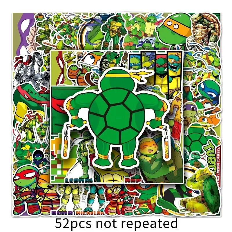 50PCS Ninja Turtles TMNT Anime Stickers Kawaii Cartoon Cute Posters Wall Stickers Decal Decoration Laptop Luggage Car Sticker