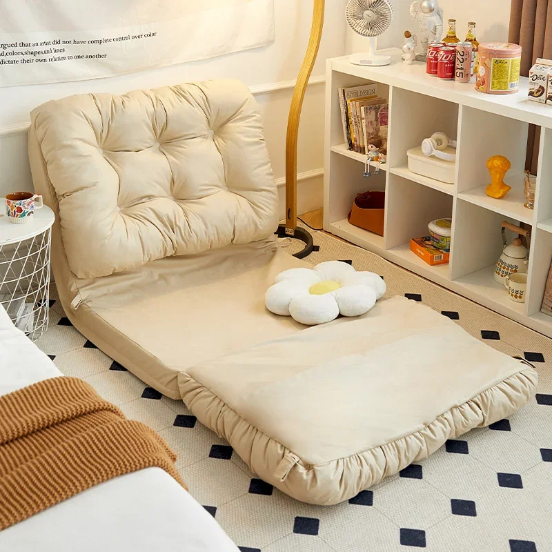 Lazy sofa can lie down and sleep on the back of the bed, single chair bedroom tatami chair balcony folding small sofa.