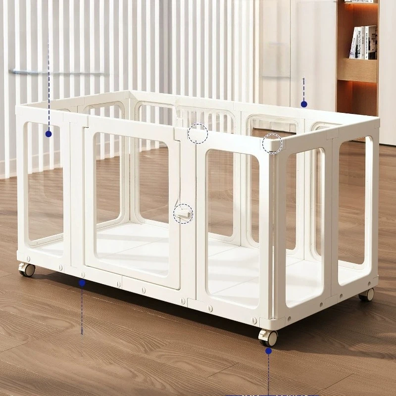 Large luxury Dog Fence Supplies Circle modern Balcony Folding Nordic Dog Fence Stair Gate Modular Dog Fences Indoor Pet Supplies