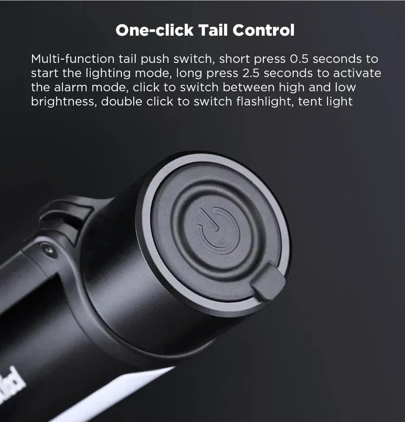 NexTool 6 in 1 torcia di allarme torcia zoomabile 1000LM, 3 modalità doppia sorgente luminosa 2600mAh LED Light Torch Power Bank