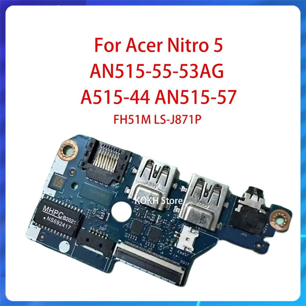 Original USB Audio Board FH51M LS-J871P for Acer Nitro 5 AN515-55-53AG A515-44 AN515-57 USB ENTERNET Audio Board 100% Tested