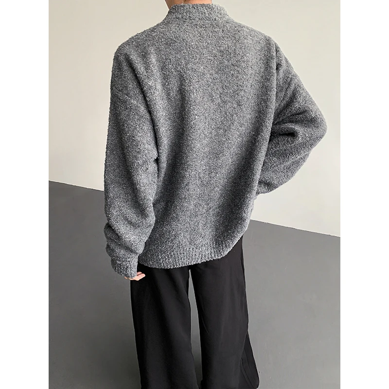 سترة رجالية محبوكة سترة شتوية نمط جديد شتاء دافئ محبوك سترة شخصية الاتجاه اللؤلؤ الديكور سترة سترة