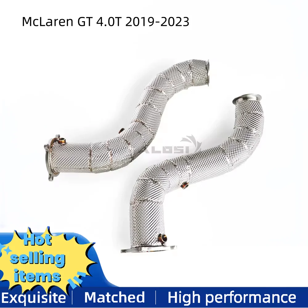 

High flow free exhaust downpipe for McLaren GT 4.0T 2019-2023 exhaust system power retrofit upgrades without cat