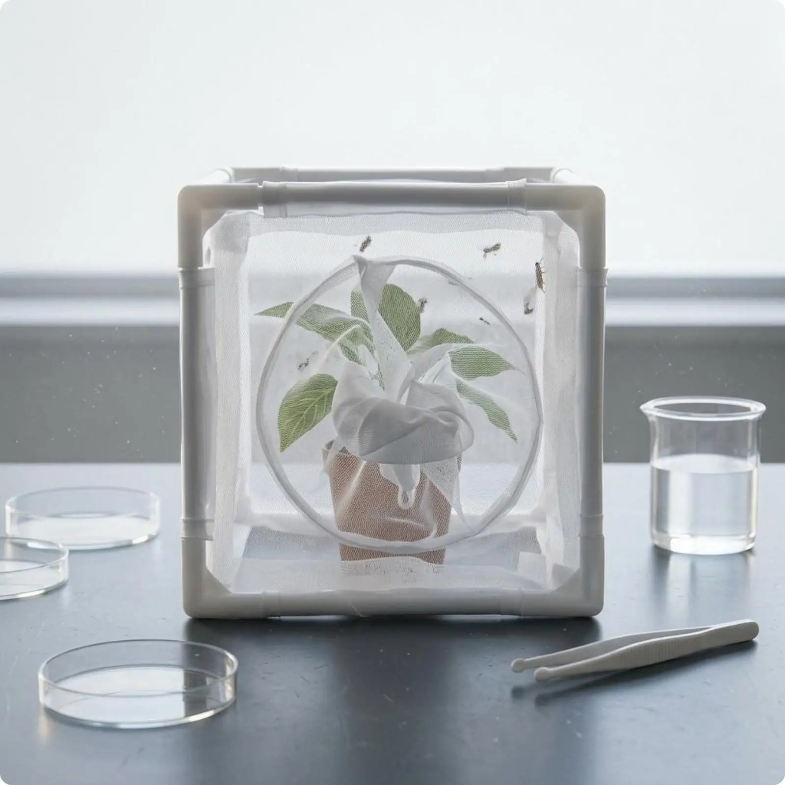 Transparent PVC Film Rearing Cage Compact Cube Enclosure for Indoor Temporary Breeding